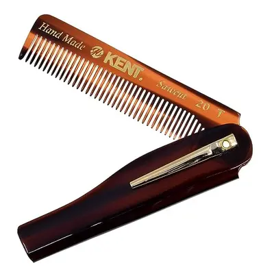 20T Handmade Folding Pocket Comb for Men, Fine Tooth Hair Comb Straightener for Everyday Groomin