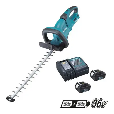 Makita DUH551 Twin LXT 18v / 36v Lithium Ion Hedge Trimmer + x 3.0ah + Charger