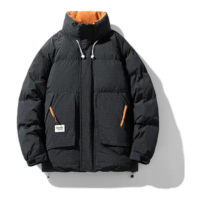 (black, XL) Winter Parkas Men 8xl 9xl Plus Size Thick Padded Jacket Coat Fashion Casual Cargo Pl