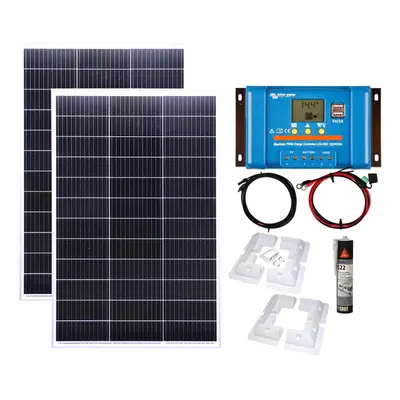 Victron 300w Solar Panel Kit battery charge PWM-USB Controller brackets Sikaflex