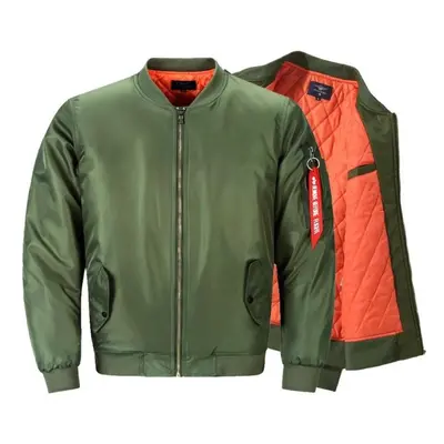 (green, 3XL) Fall Men&apos;s Casual Fashion Trend Flight Jacket Youth Work Loose M-8xl Baseball 