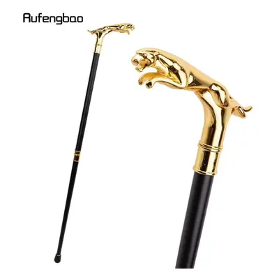 Gold Luxury Leopard With Tail Fashion Walking Stick For Party Decorative Walking Cane Elegant Cr