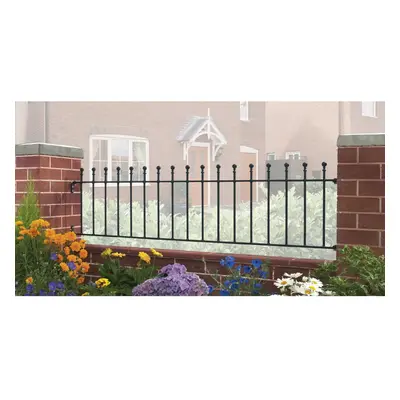 (1830mm GAP X 455mm High Galvanised) Manor Ball Top Railing Metal Wrought Iron Fencing