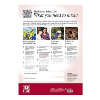 The Official Health and safety law poster: what you need to know (Laminated A3 Version)