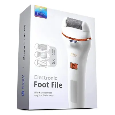 Electric Foot File Pedicure Feet Hard Skin Remover Foot with Replacement Rollers Scraper Dry Dea