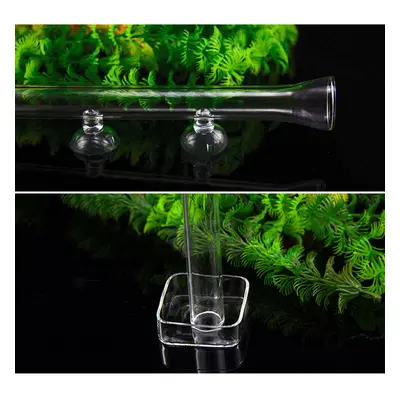 (300mm) 20-45cm Aquarium Shrimp Glass Feeding Tube Food Feeder Fish Tank Suction Cup