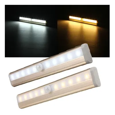 (Pure white) LED Cabinet Light PIR Human Body Motion Sensor Lamp Cupboard Closet LED Night Light