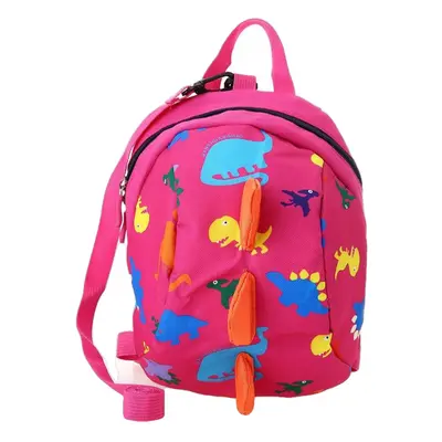 (Rose) Kids School Bags Nylon Cute Dinosaur Travel Backpack