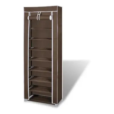 Shoe Storage Rack Wardrobe Organiser Cabinet Portable Tier Shelf Holder Brown