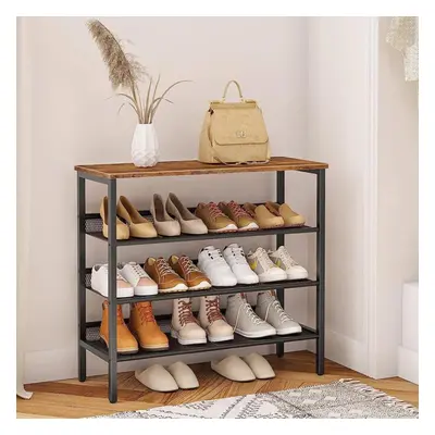 4-Tier Mesh Shelves Shoe Rack