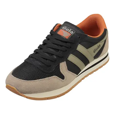 (9) Gola Daytona Mens Classic Trainers in Black Khaki