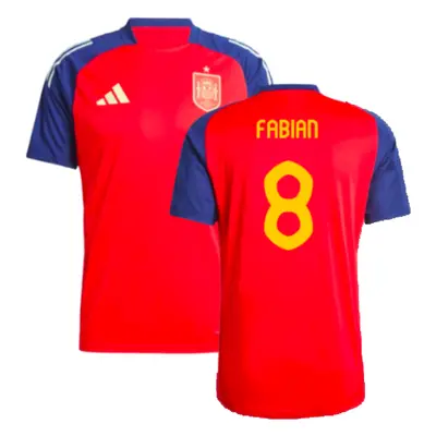 (3XL) Spain Training Jersey (Red) (Fabian 8)