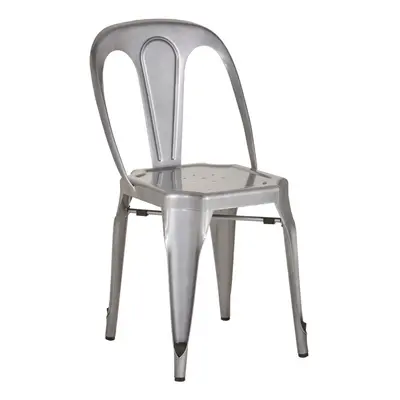 Grey Chair with Metal Frame, Comfy Grey Outdoor Metal Chair, Effortless Cleaning Metal Chair