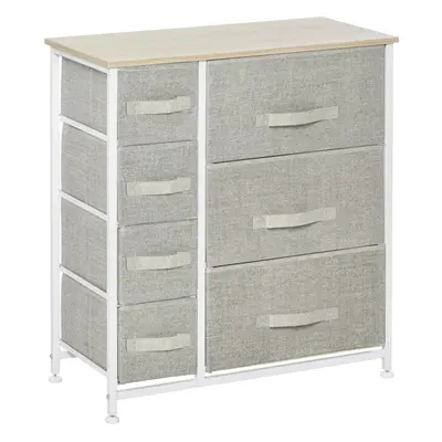 HOMCOM Chest of Drawers with Dresser Drawers for Home Bedroom, Light Grey