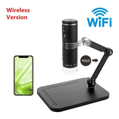 (Wifi fold) 50X-1000X Wireless Digital Microscope Handheld USB HD Inspection Camera with Flexibl