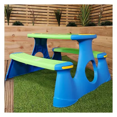 48cm Kids Outdoor Garden Patio Plastic Picnic Table and Bench