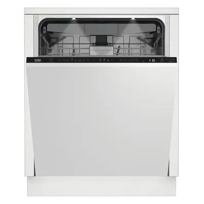 Beko CornerIntense BDIN38650C Fully Integrated Standard Dishwasher - Black Control Panel - Place