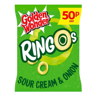 Golden Wonder Ringos Sour Cream & Onion 25g (Pack of 24)