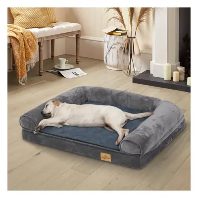 (L(100X75cm)) Traditional Large Dog Bed Pet Cuddler Couch Lounger