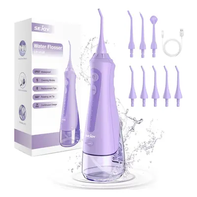 Sejoy Water Flossers for Teeth cleaning, Water Flosser for Teeth Rechargeable cordless, Electric