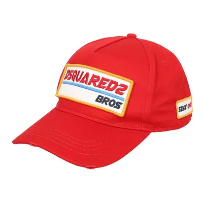 (4065 Red, ONE) Dsquared2 BCM472 Patch Baseball Cap