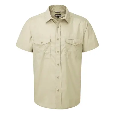 (M, Oatmeal Grey) Craghoppers Mens Kiwi Short-Sleeved Shirt