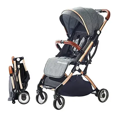 SONARIN Lightweight Stroller,Compact Travel Buggy,One Hand Foldable,Five-Point Harness,Upgraded 