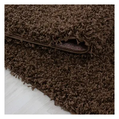 (Brown, 160cm x 230cm) Abaseen Shaggy Non Shed Thick Fluffy Rug