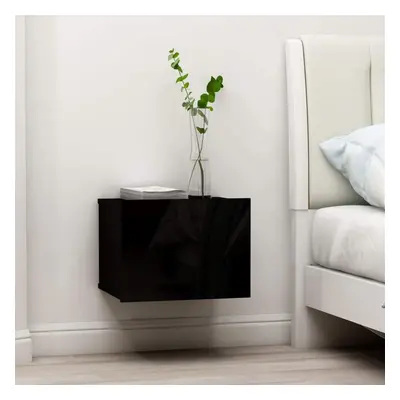 Bedside Cabinet Black 40x30x30 cm Chipboard