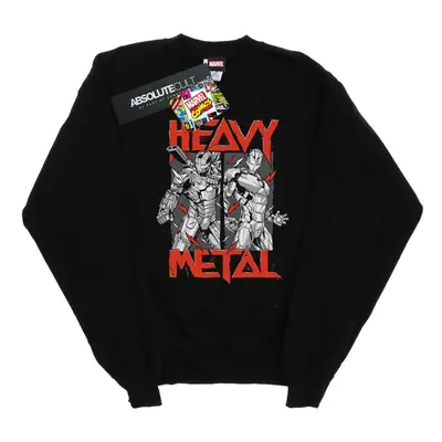 (M, Black) Marvel Mens Iron Man Heavy Metal Sweatshirt