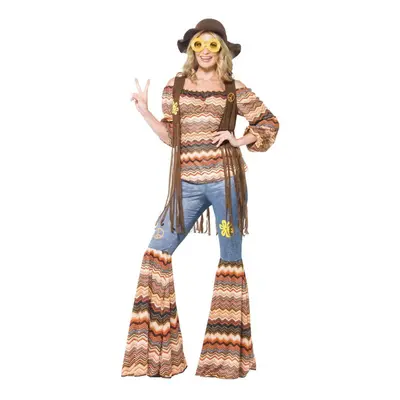 (L, Multicoloured) Smiffys Womens/Ladies Harmony Hippie Costume