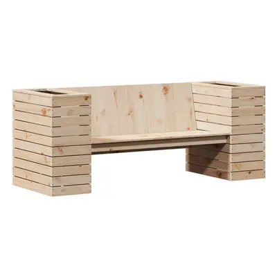 vidaXL Planter Bench Outdoor Planter Box 2-seater Garden Bench Solid Wood Pine