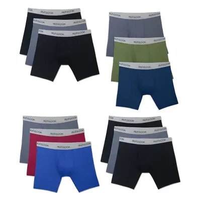 Fruit of the Loom Men's 12-Pack Everlight Boxer Briefs Breathable Blend (X-Large (40-42) Assorte