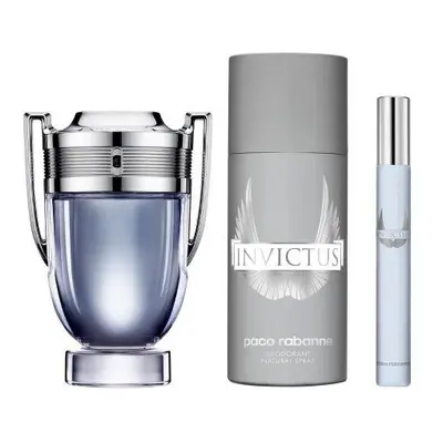 Paco Invictus Pcs Set For Men: 3.4 Eau De Toilette Spray + Oz Deodorant Spray + 0.33 Eau De Toil