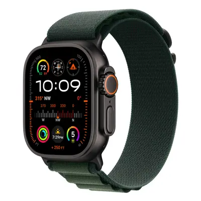 APPLE WATCH ULTRA 49MM GPS+CELLULAR BLACK TITANIUM CASE & DARK GREEN STRAP ALPINE MX4R3TY/A