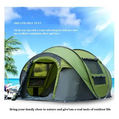 (green) Person Waterproof Instant Tent Set-up Waterproof Uv Protect Doors Camping Shelter Outdoo