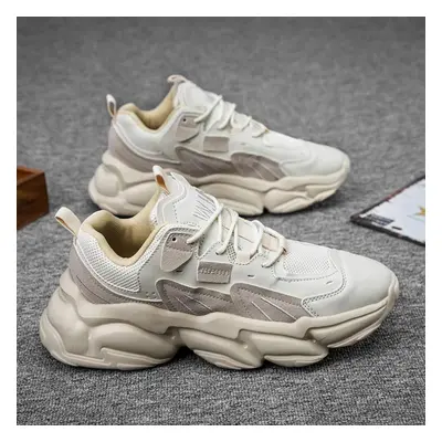 (beige, 44) Tuinanle Shoes Men Sneakers Male Casual Shoes High Quality Breathable Shoes Fashion 