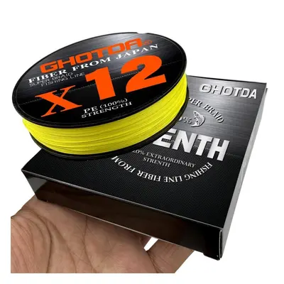 (yellow, 6.0) Ghotda X12 Super Strong Strands Braided Fishing Line 500m Multifilament Pe Line Sa