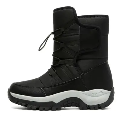 (black, 42) Hoho Fair Winter Shoes Men&apos;s High-top High-top And Fluffy Thick Sole Warm Snow 