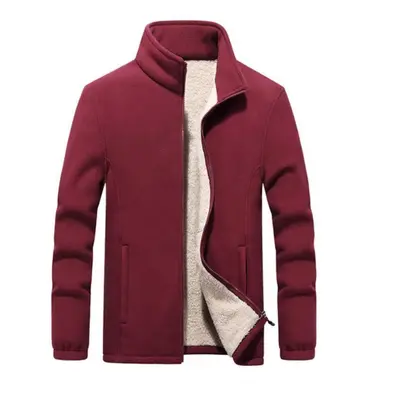 (wine red, XXXXXL) Plus Size ~9xl Winter Hoodies Men Warm Thick Wool Liner Sweatshirts Male Outw