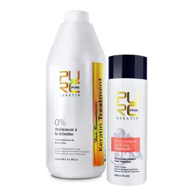 (white, 0%) Purc Keratin Treatment Straightening Hair 100ml Cleansing Shampoo Set Repairing Stra