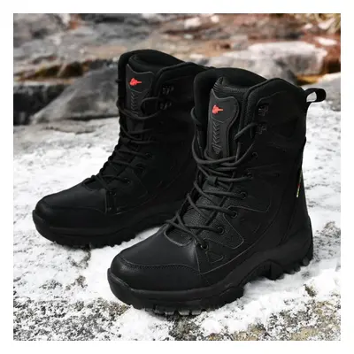 (black, 46) Tuinanle Plus Size Women Autumn Boots Super High Quality Boots Men Shoes