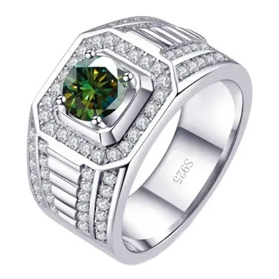 (green, 10) Bagueringen Carat D Color Real Moissanite Diamond Rings Sterling Silver Jewelry Fash