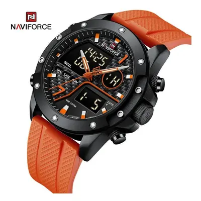 (orange, 260mm) Naviforce Watches For Men Sports Digital Waterproof Multifunction Luminous Wrist