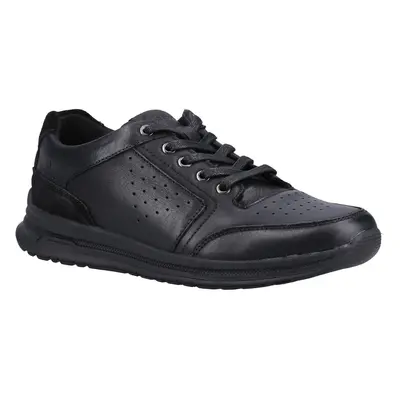 (Black, (Adults')) Hush Puppies Joseph Leather Men's Black Leather Lace-Up Shoes