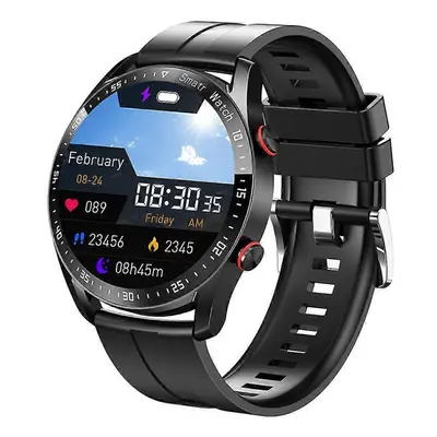 (Steel, black) Men Smart Watch Fitness Tracker Blood Pressure Sports Watch