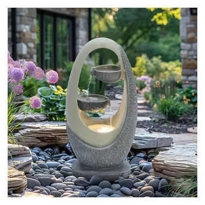 CHARLES BENTLEY Tier Water Feature, UV Resistant, Weather Resistant, Mains Powered, Plug Include