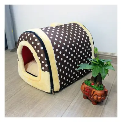 (coffee, L) Pet Nest Teddy Dog Nest Cat Nest Foldable Four Seasons Universal Pet Bed For Your Pe