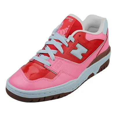 (4.5) New Balance Unisex Fashion Trainers in Pink Red