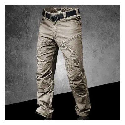 (khaki, L) Military Army Pants Men&apos;s Urban Tactical Clothing Combat Trousers Multi Pockets 